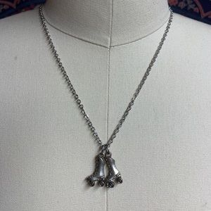 Roller skate necklace with chain